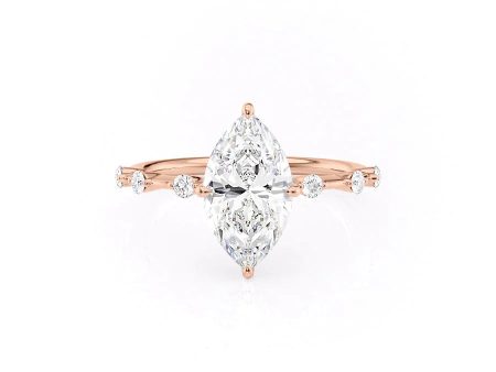 The Hidden Halo Penelope Set With A 1 Carat Marquise Lab Diamond For Cheap