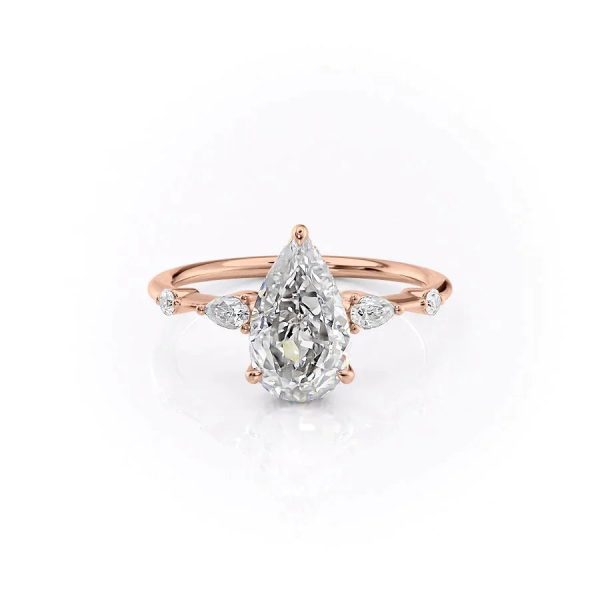 The Naomi Set With A 1 Carat Pear Lab Diamond Online now