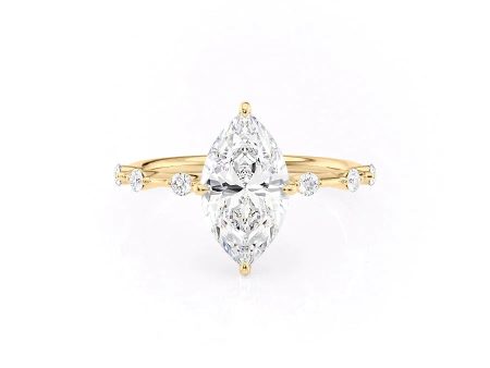 The Hidden Halo Penelope Set With A 1 Carat Marquise Lab Diamond Discount