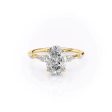 The Naomi Set With A 2.5 Carat Oval Lab Diamond on Sale