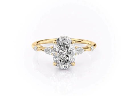 The Naomi Set With A 2.5 Carat Oval Lab Diamond on Sale