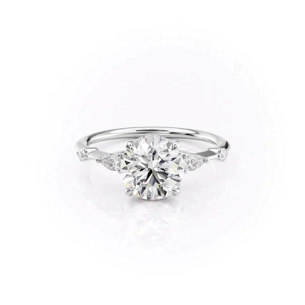 The Naomi Set With A 3 Carat Round Lab Diamond Cheap