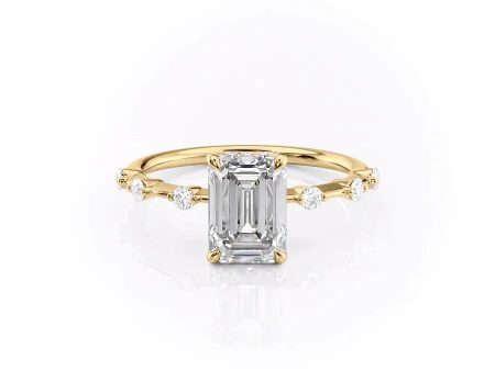 The Hidden Halo Penelope Set With A 1 Carat Emerald Lab Diamond Cheap