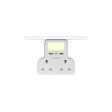 Porodo Multi-Function Socket & Night Light with Tablet & Phone Tray - 3 Socket   White For Sale