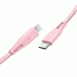 RAVPower Type-C to Lightning Charging Cable - 1 Meter   Nylon Pink For Sale