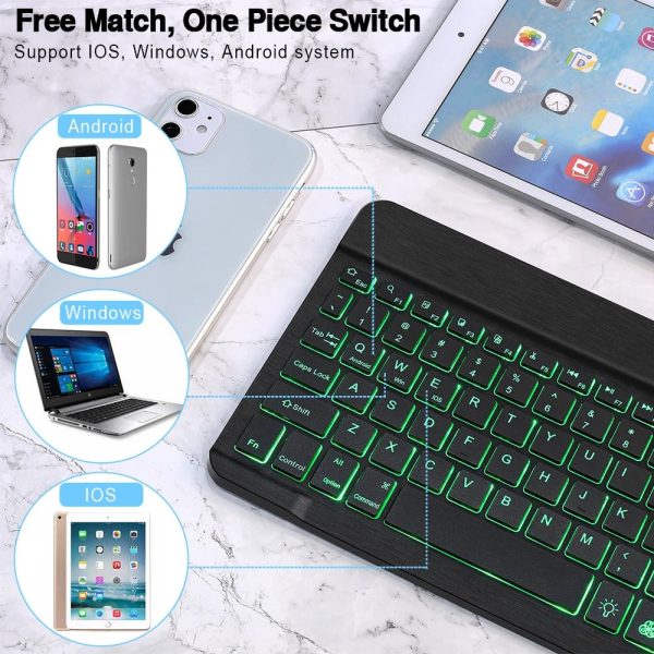 Bluetooth Wireless Keyboard And Mouse Kit For RGB Backlit Keyboard Kit - Black Online