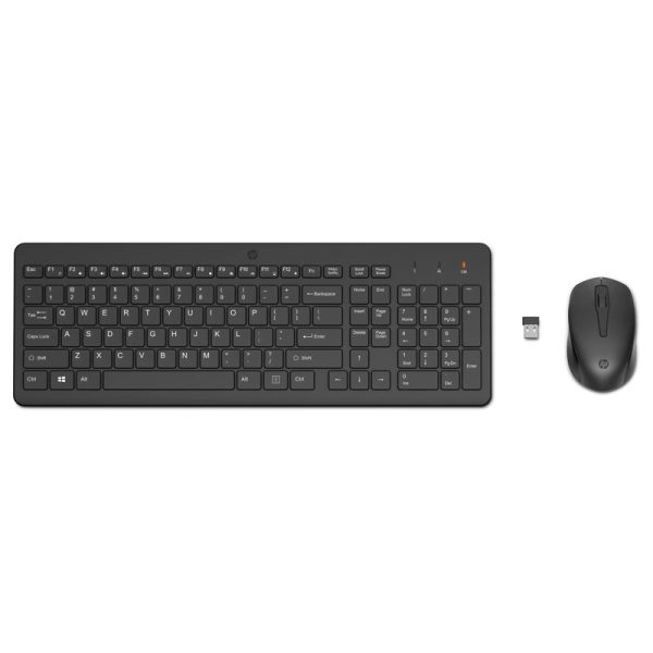 HP 330 Wireless Mouse and Keyboard - 2.40GHz   1600dpi   Wireless   Black   Arabic English Keys - Keyboard & Mouse Combo Supply