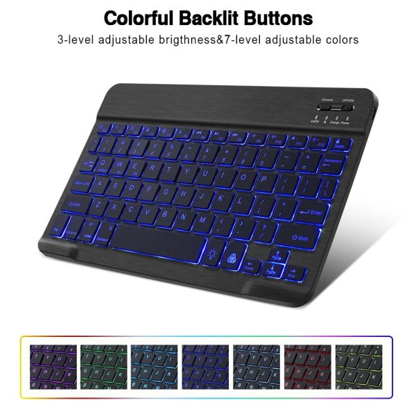 Bluetooth Wireless Keyboard And Mouse Kit For RGB Backlit Keyboard Kit - Black Online