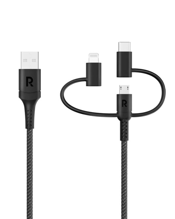 RAVPower RP-CB1033 3 in 1 cable Black Global Hot on Sale