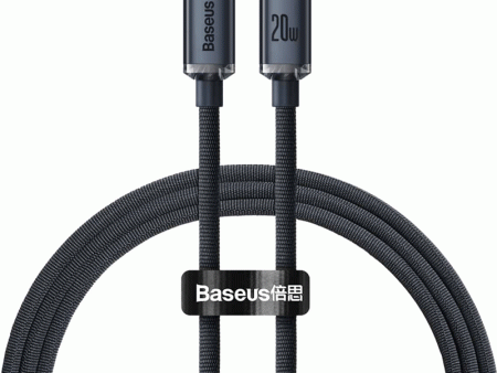 Baseus Crystal Shine Cable Type-C To Lightning Fast Charging Cable - 20W   1.2M   Black For Discount