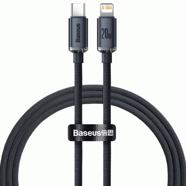 Baseus Crystal Shine Cable Type-C To Lightning Fast Charging Cable - 20W   1.2M   Black For Discount