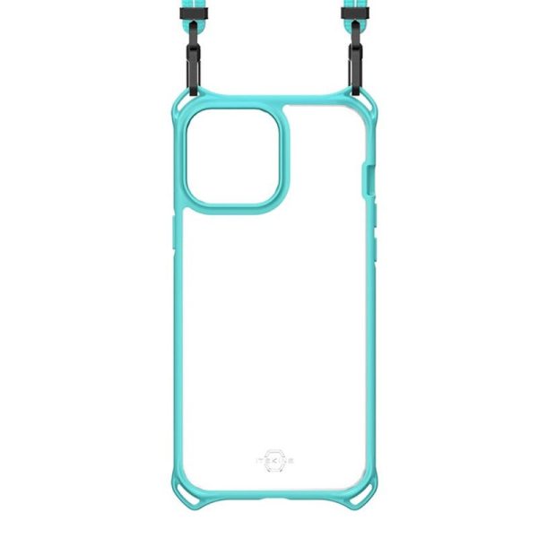 Itskins Hybrid Sling Case - Apple iPhone 13 Pro   Light Blue And Transparent Online now