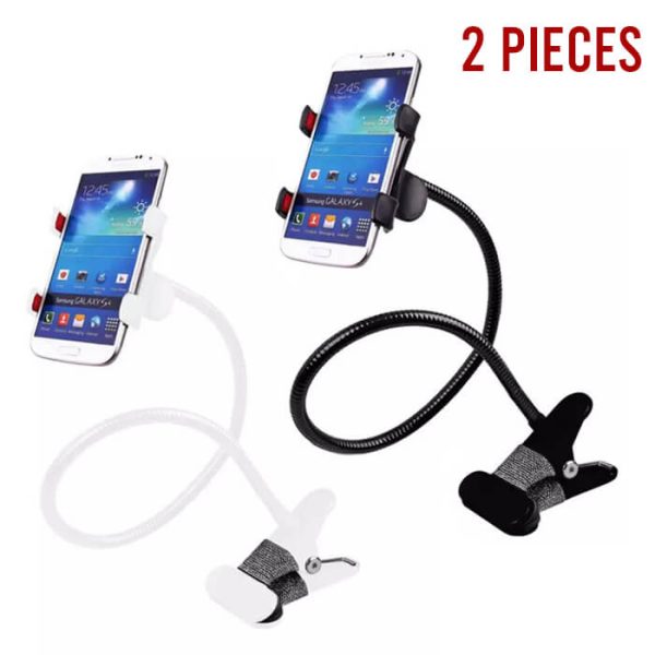 Flexible Metal Long Arm Lazy Phone Holder - 2 Pieces Fashion