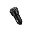 Mcdodo CC-5970 Dual Ports USB-C PD 20W USB-A QC3.0 Fast Car Charger - 38W   Black For Sale