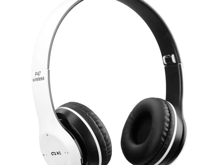 P47 Wireless Headphone - Bluetooth 4.2   Wireless   White Fashion