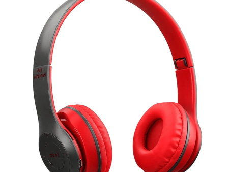 P47 Wireless Headphone - Bluetooth 4.2   Wireless   Red - 2 s Day Treats Fashion