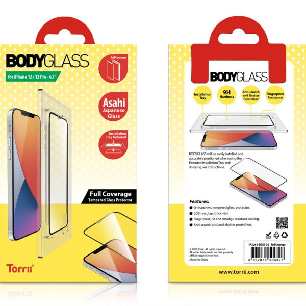 Torrii Bodyglass Anti-Bacterial Coating For Apple iphone 12 & 12 Pro (6.1) - Anti Blue Light For Sale