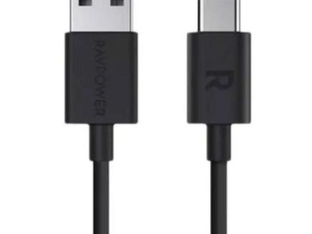 RAVPower TPE USB A to Type C Cable - 1 Meter   Black Fashion