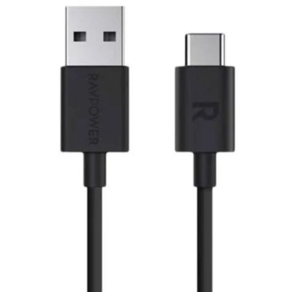 RAVPower TPE USB A to Type C Cable - 1 Meter   Black Fashion