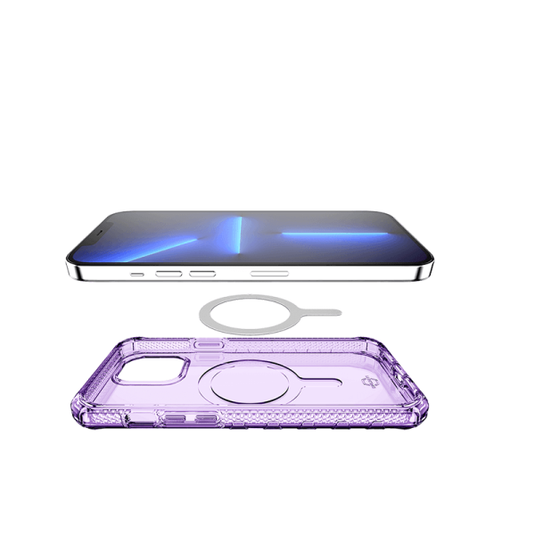 Itskins Supreme Magclear Cover - Apple iPhone 13 Pro Max   Light Purple And Light Purple Print on Sale