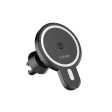 LDNIO 15W Magnetic Electric 2 In 1 Wireless Charger & Car Holder - Black (MA20) on Sale