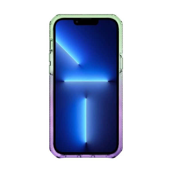 Itskins Supreme Prism Case - Apple iPhone 13 Pro Max   Light Green And Light Purple For Sale