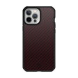 Itskins Hybrid Mag Carbon Series Cover - Apple iPhone 13 Pro Max   Carbon Red Fashion