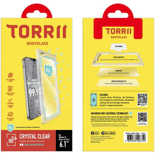 Torrii Bodyglass Screen Protector For iPhone 14 - Clear For Sale