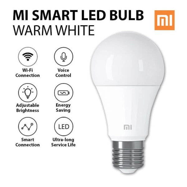 Xiaomi Mi LED Smart Bulb (Warm White) - Wireless   810 Lumens   White Hot on Sale