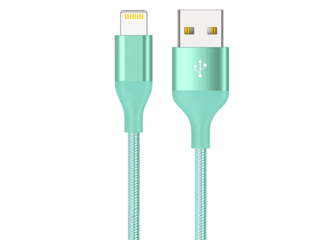 iWALK Braided 1.8 Meter Lightning to USB MFI Cable for iPhone - Mint Hot on Sale