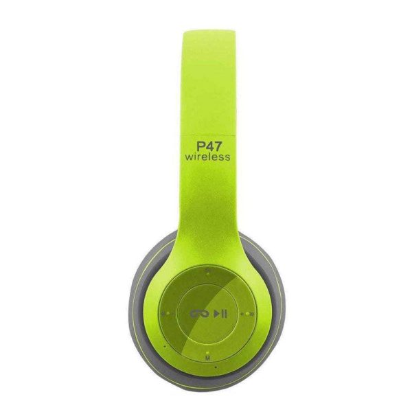 P47 Wireless Headphone - Bluetooth 4.2   Wireless   Green - 2 s Day Treats Supply