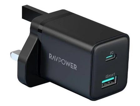 RAVPower RP-PC168 PD 20W 2-Port Wall Charger - Black For Discount