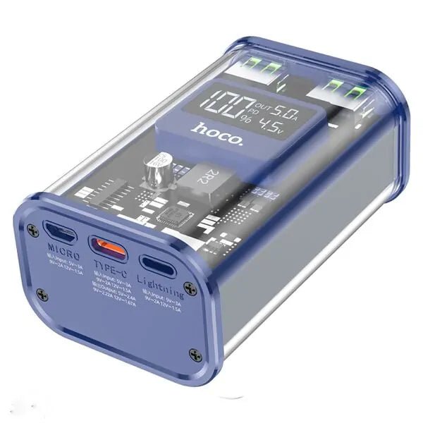 HOCO J105 Fully Compatible Power Bank 10000mAh 22.5W - Blue on Sale