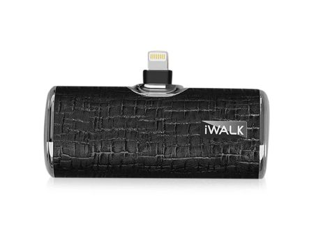 iWALK Link Me Plus Leather Coated Pocket Battery 4500 mAh For iPhone - Black For Discount