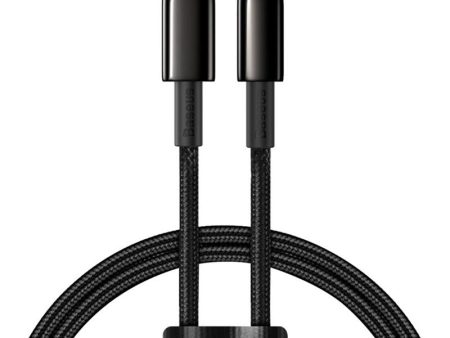 Baseus Tungsten Gold Charging Cable - USB-C   Lightning   20W   1 Meter   Black For Sale