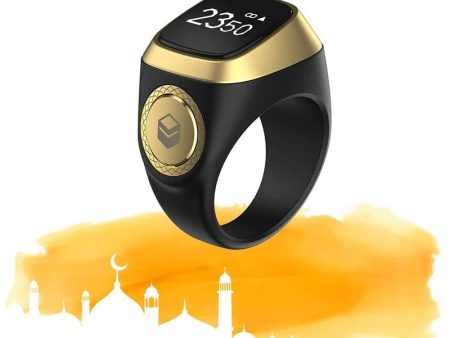 Smart Tasbih Zikr 1 Lite Ring   20mm - Black on Sale