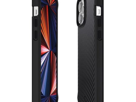 Itskins Hybrid Mag Carbon Series Cover - Apple iPhone 13 Pro   Carbon Black on Sale