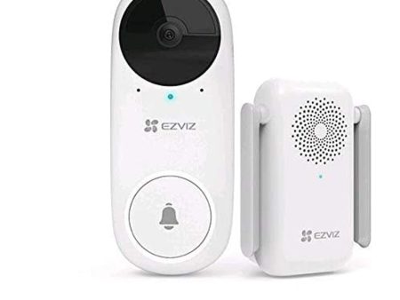 EZVIZ DB2C Kit Wi-Fi Doorbell With Chime - H.265   White on Sale