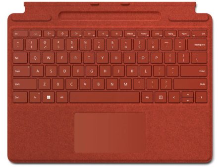 Microsoft Surface Pro Signature Keyboard - Magnetic   Arabic English   Poppy Red - Keyboard Supply