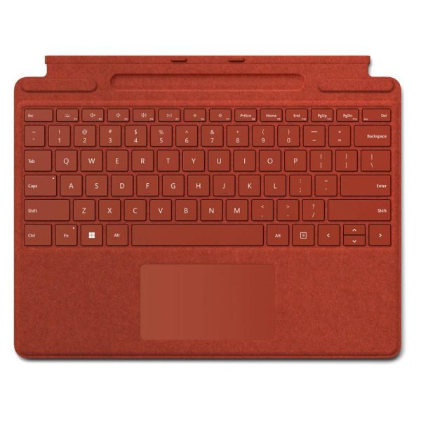 Microsoft Surface Pro Signature Keyboard - Magnetic   Arabic English   Poppy Red - Keyboard Supply