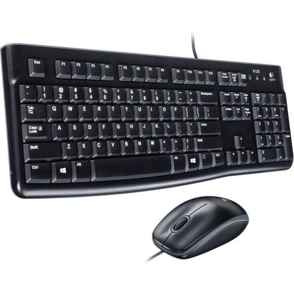 Logitech MK120 - Wired   USB   Quiet Typing   Arb Eng - Keyboard & Mouse Combo Online Sale