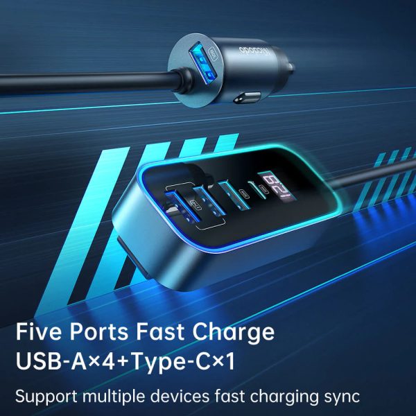 Mcdodo Digital Display Car Charger 5 Ports 107W CC-1900 Online now