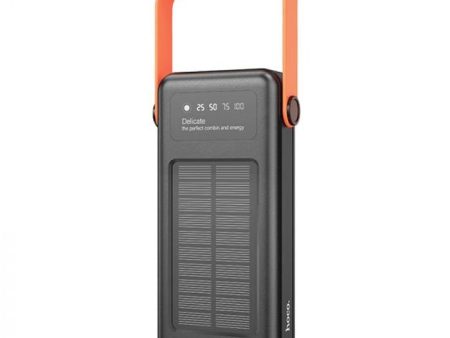 HOCO DB33 Solar Charging Portable Power Bank 30000mAh - Black Hot on Sale