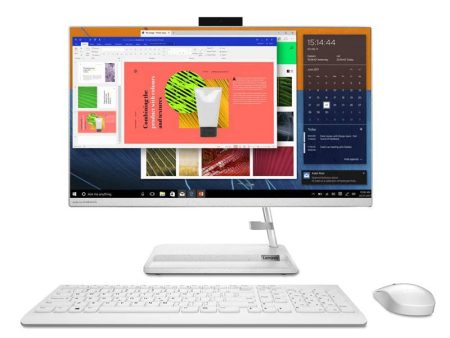 Lenovo IdeaCentre 3 AIO PC - i5   8GB   250GB SSD   23.8  FHD Non-Touch   DOS (Without OS)   1YW   White - Desktop Hot on Sale