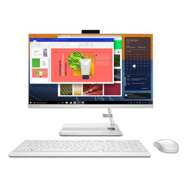 Lenovo IdeaCentre 3 AIO PC - i5   8GB   250GB SSD   23.8  FHD Non-Touch   DOS (Without OS)   1YW   White - Desktop Hot on Sale