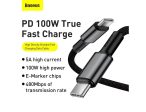 Baseus High Density Braided Fast Charging Data Cable -  Type-C   100W   1 Meter   Black Supply