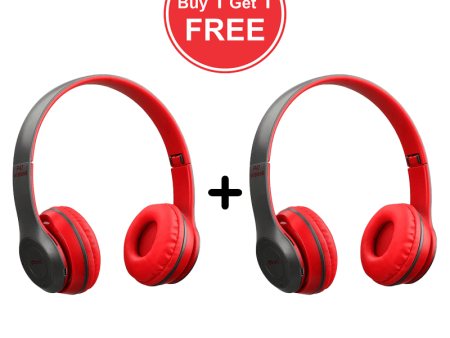 P47 Wireless Headphone - Bluetooth 4.2   Wireless   Red - Bundle Offer For Discount