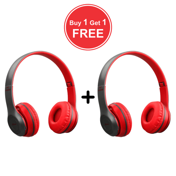 P47 Wireless Headphone - Bluetooth 4.2   Wireless   Red - Bundle Offer For Discount