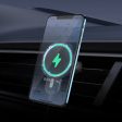 LDNIO 15W Magnetic Electric 2 In 1 Wireless Charger & Car Holder - Black (MA20) on Sale