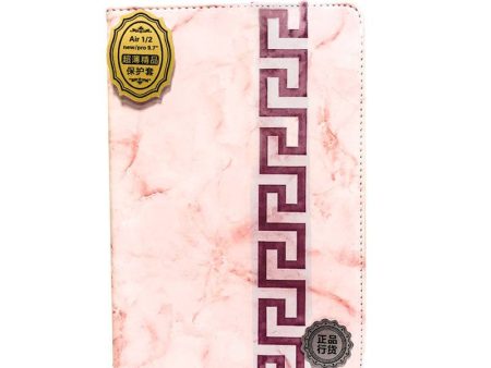 Marble Print Apple Flip Cover - iPad Mini 1   2   3   4   Pink Supply